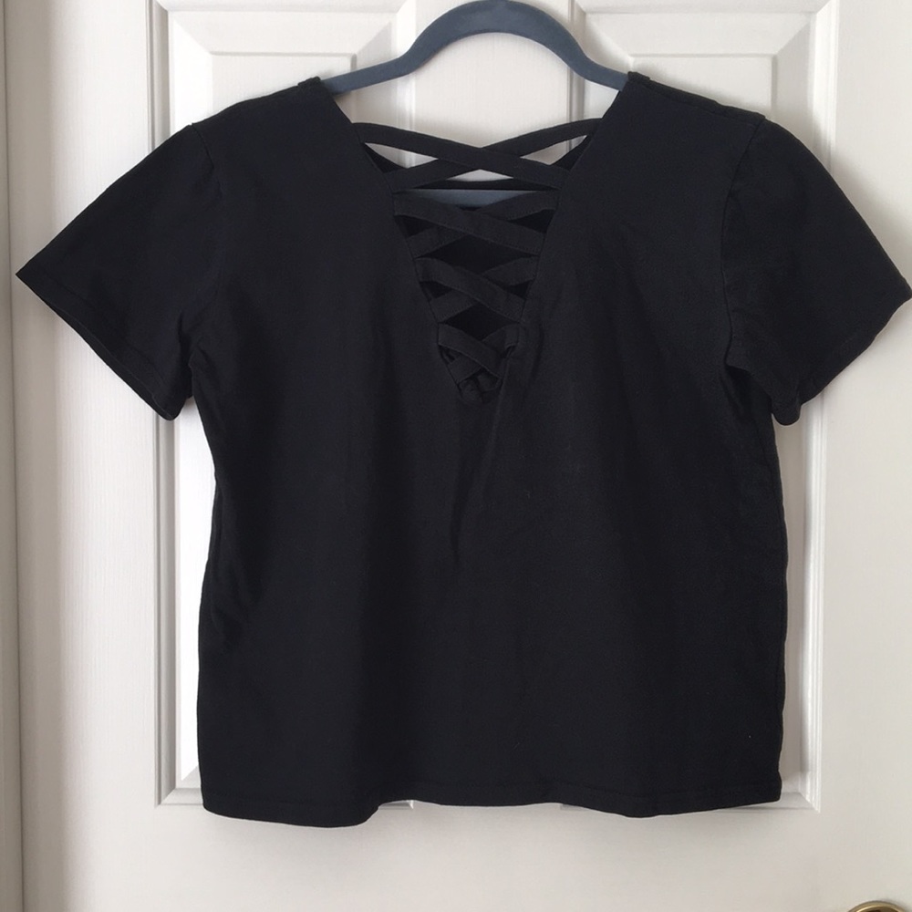 Plain black tee